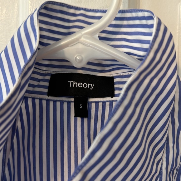 Theory Blue & White Striped Shirtdress size S - Picture 2 of 4